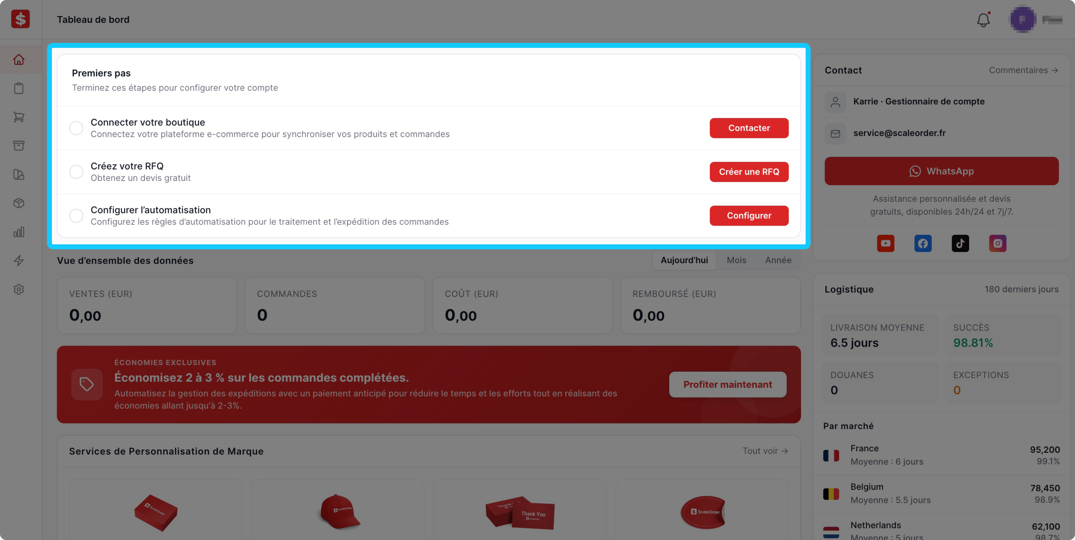 Traitement automatique des commandes et règles de fulfillment — ScaleOrder